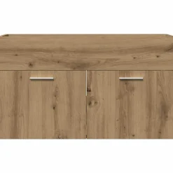 Vidaxl Armoire lavabo de salle de bain chêne artisanal bois ingénierie