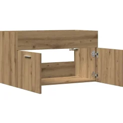 Vidaxl Armoire lavabo de salle de bain chêne artisanal bois ingénierie* Meuble Wc