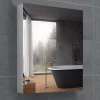 Top Bath Armoire miroir salle de bain 38 cm, 1 porte, Blanc mat, Mélaminé* Armoire De Salle De Bains