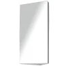 Homcom Armoire miroir salle de bain armoire de toilette murale meuble d'angle 2 étagères dim. 30L x 18,4l x 60H cm acier inox.* Armoire De Toilette