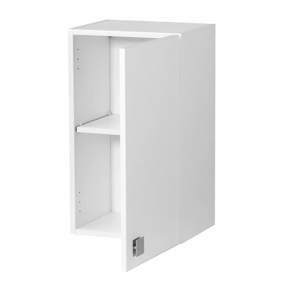 The White Stone Armoire Murale 1 Porte Blanc Frêne