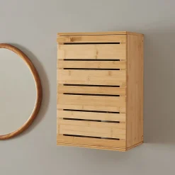 [En.Casa] Armoire murale de salle de bain Epind bambou 50 x 33 x 20 cm naturel