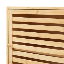 [En.Casa] Armoire murale de salle de bain Gjesdal bambou 60 x 40 x 20 cm naturel en.casa* Armoire De Salle De Bains|Meuble De Salle De Bains Faible Profondeur