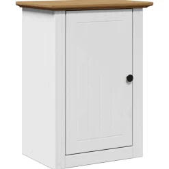 Vidaxl Armoire murale de salle de bain BODO blanc et marron 44x30x60cm* Meuble Wc