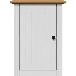 Vidaxl Armoire murale de salle de bain BODO blanc et marron 44x30x60cm* Meuble Wc