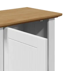 Vidaxl Armoire murale de salle de bain BODO blanc et marron 44x30x60cm* Meuble Wc