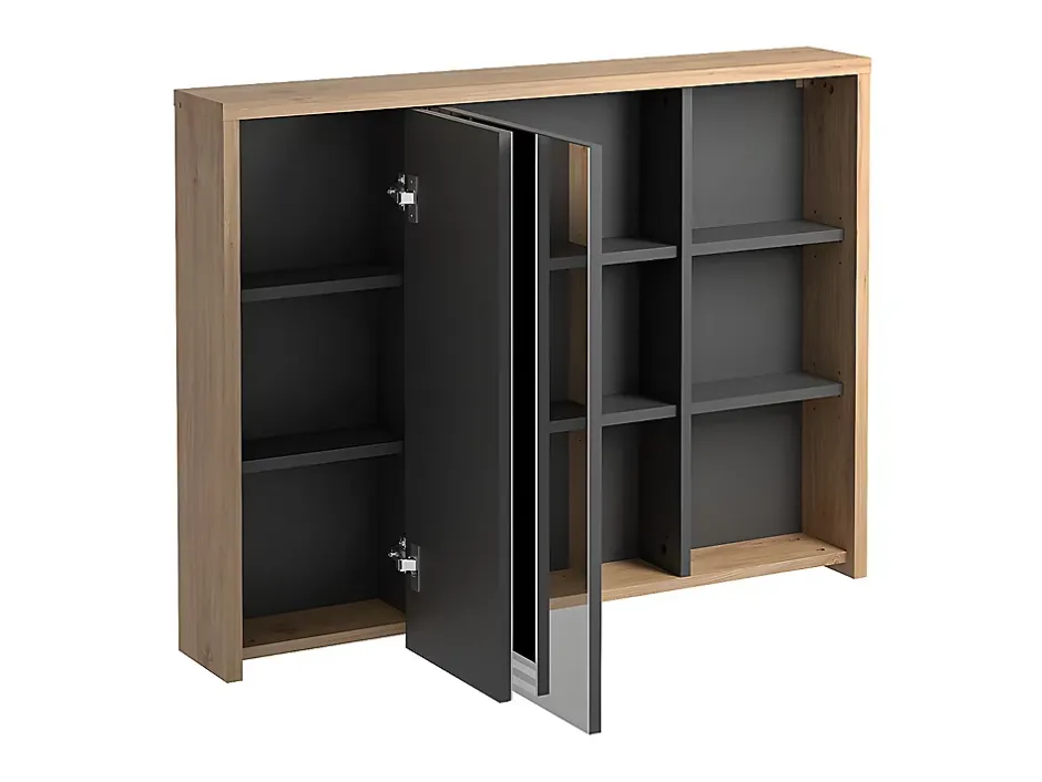 Vente-unique Armoire murale de salle de bain coloris naturel - 100 cm - PURNAL