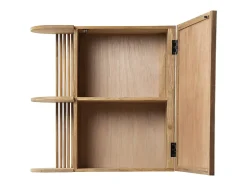 Vente-unique Armoire murale de salle de bain en teck avec miroir et niches - Coloris naturel - CIMAHI* Armoire De Toilette