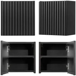 [En.Casa] Armoire murale de salle de bain Newport 30 x 30 x 19 cm noir en.casa* Armoire De Salle De Bains