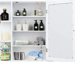 Giantex Armoire Murale pour Salle de Bain 65 x 17 x 63CM Blanc