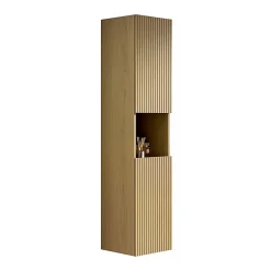 ProximaX Armoire murale salle de bain 160 cm, meuble étroit avec 2 portes et 1 compartiment ouvert, finition bois Corolla* Meuble Wc