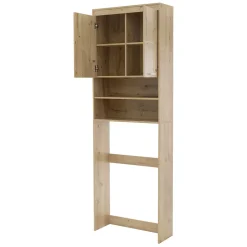 Ml-Design Armoire pour machine à laver 63x24x187 cm armoire haute MDF chêne salle de bain* Ensemble Meuble De Salle De Bains