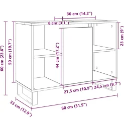 Vidaxl Armoire salle de bain chêne sonoma 80x33x60cm bois d'ingénierie