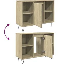 Vidaxl Armoire salle de bain chêne sonoma 80x33x60cm bois d'ingénierie