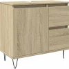 Vidaxl Armoire salle de bain chêne sonoma 65x33x60 cm* Meuble Wc