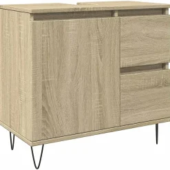Vidaxl Armoire salle de bain chêne sonoma 65x33x60 cm* Meuble Wc