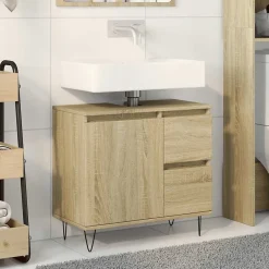 Vidaxl Armoire salle de bain chêne sonoma 65x33x60 cm* Meuble Wc