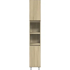 Vidaxl Armoire salle de bain chêne sonoma 30x30x190 cm* Meuble Wc