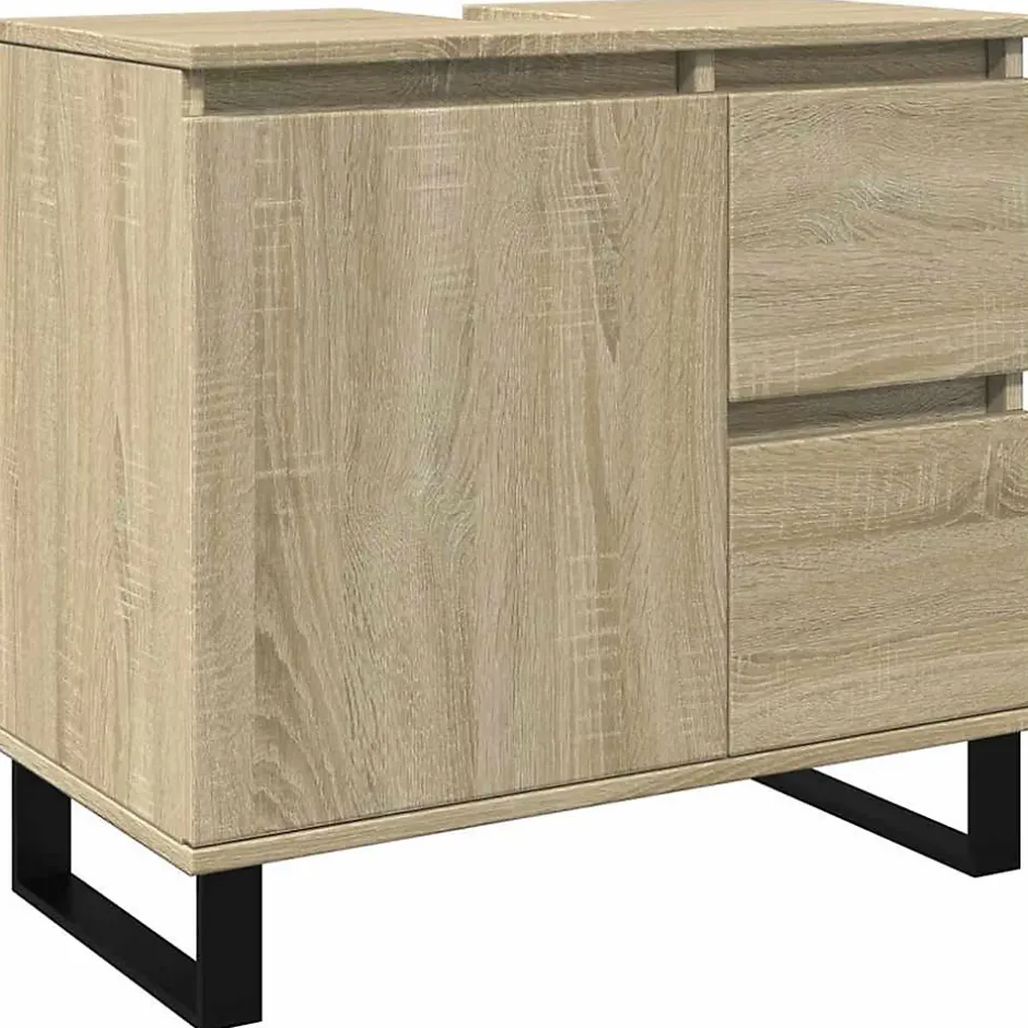 Vidaxl Armoire salle de bain chêne sonoma 65x33x60 cm