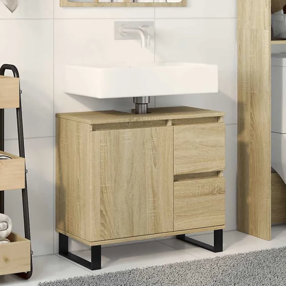 Vidaxl Armoire salle de bain chêne sonoma 65x33x60 cm