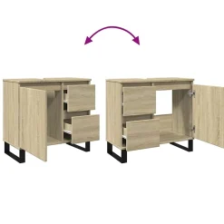 Vidaxl Armoire salle de bain chêne sonoma 65x33x60 cm