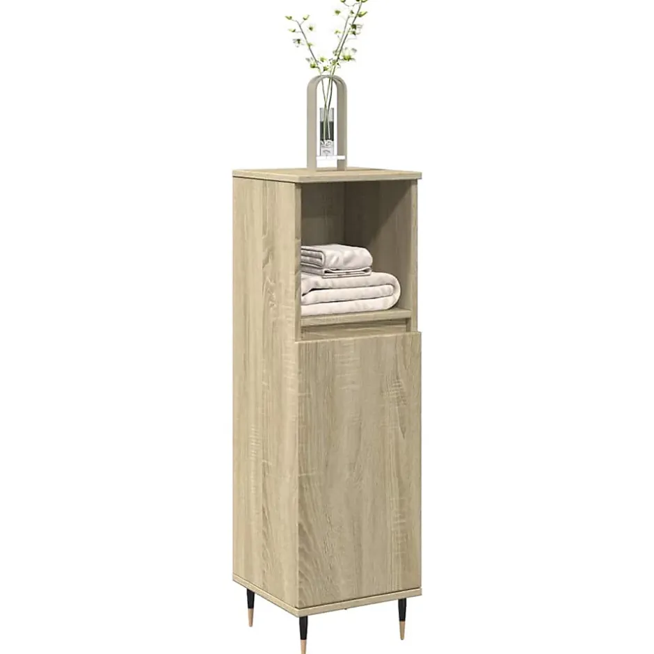 Vidaxl Armoire salle de bain chêne sonoma 30x30x100 cm* Meuble Wc