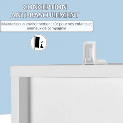 kleankin Armoire salle de bain, meuble de rangement colonne avec miroir, 2 portes, étagères réglables, 30x28x170cm, blanc* Colonne De Salle De Bains