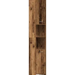 Vidaxl Armoire salle de bain vieux bois 30x30x183,5 cm bois ingénierie