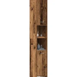 Vidaxl Armoire salle de bain vieux bois 30x30x183,5 cm bois ingénierie