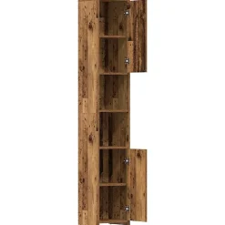 Vidaxl Armoire salle de bain vieux bois 30x30x183,5 cm bois ingénierie