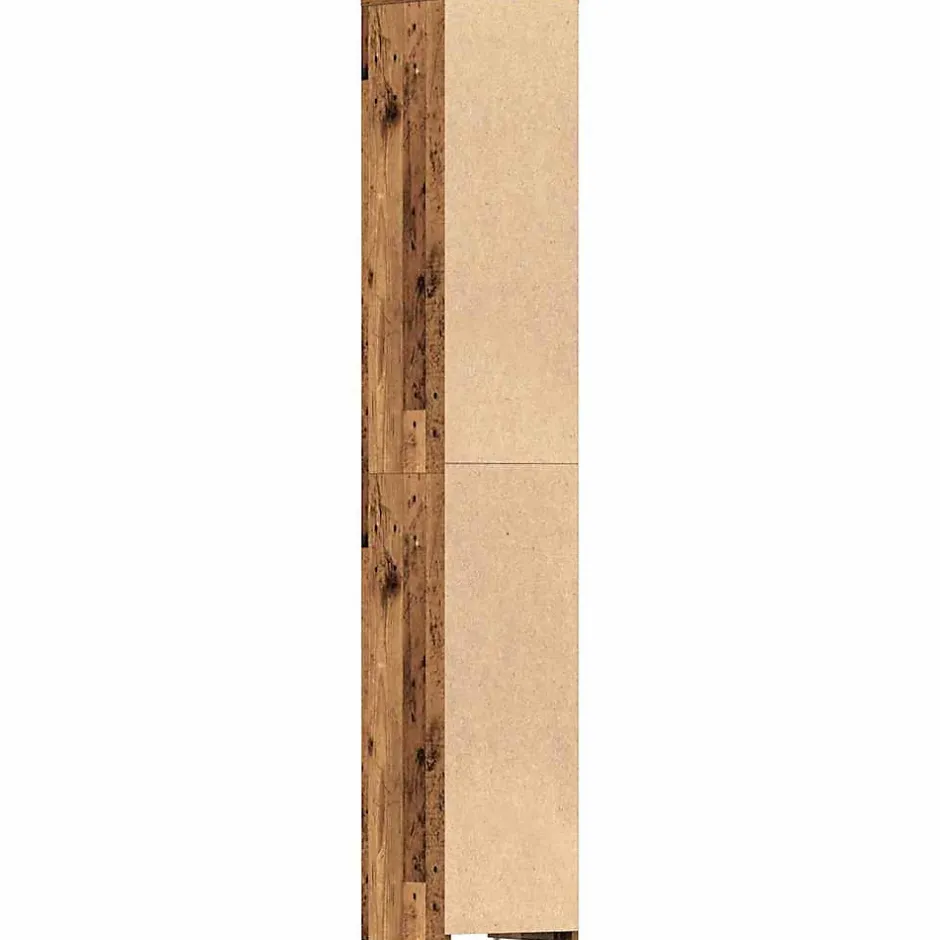 Vidaxl Armoire salle de bain vieux bois 30x30x183,5 cm bois ingénierie