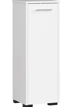 Akord Furniture Factory Armoire salle de bains AKORD FIN accr. au mur Blanche 30 cm 1 porte façade Blanche 2 étagères 30x30x85 cm* Meuble De Salle De Bains Faible Profondeur