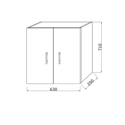 Kiamami Valentina Armoire Suspendue À Deux Portes En Chêne Blanc Effet Bois* Armoire De Salle De Bains