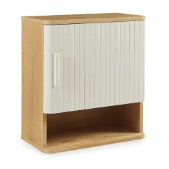 [En.Casa] Armoire suspendue de salle de bains Ferrersp 50 x 45 x 24 cm effet chêne / sable en.casa* Armoire De Salle De Bains