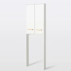 GoodHome Armoire WC Ladoga blanc L. 60 x H. 190 x P. 15 cm