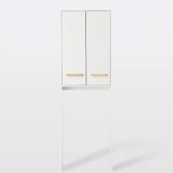 GoodHome Armoire WC Ladoga blanc L. 60 x H. 190 x P. 15 cm