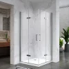 Saniverre ATEA Porte de douche d'angle H.180 cm pliante et pivotante - verre transparent 80 x 80 cm -* Porte De Douche