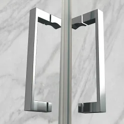 Saniverre ATEA Porte de douche d'angle H.180 cm pliante et pivotante - verre transparent 80 x 80 cm -* Porte De Douche