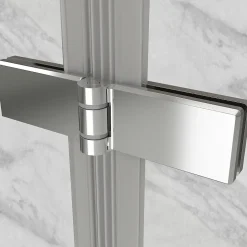 Saniverre ATEA Porte de douche d'angle H.180 cm pliante et pivotante - verre transparent 80 x 80 cm -* Porte De Douche