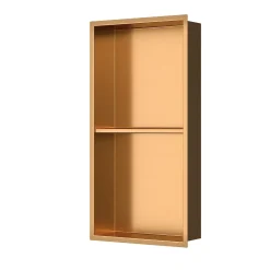 Swiss Aqua Technologies Aurum Niche de Douche à encastrer, Acier Inoxydable 304, 2 étagères, 60x30x10cm, Cuivre brossé PVD (SATAURN6030SBRG)