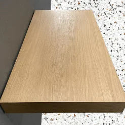 Byca AVA - Plan de Salle de bain 90cm en Chêne Naturel Épaisseur 9cm + Fixations - Plan Vasque et Meuble Évier