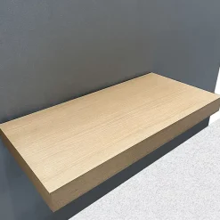 Byca AVA - Plan de Salle de bain 100cm en Chêne Naturel Épaisseur 9cm + Fixations - Plan Vasque et Meuble Évier* Lave-Mains