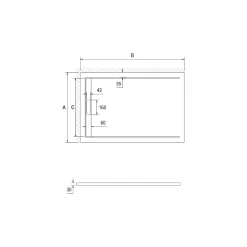 Grand Verre Bac à douche gris 80x80 à clôture en résine et 60% charge minérale receveur avec bonde et grille en inox