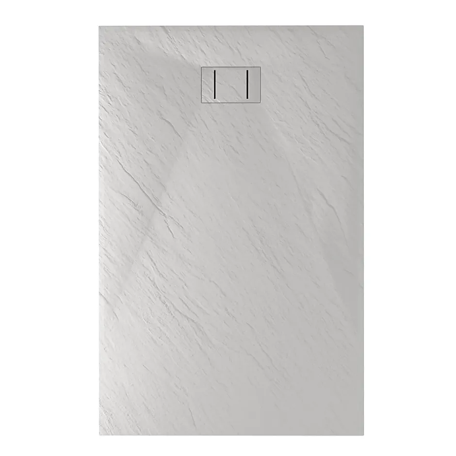 Bac à douche 80x100x2,6 CM Rectangulaire Blanc Effet Pierre mod. Blend* Receveur De Douche