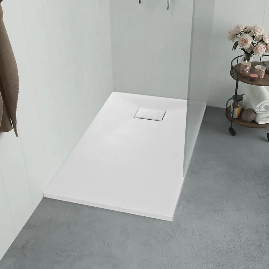 Vidaxl Bac de douche SMC Blanc 120 x 70 cm* Receveur De Douche