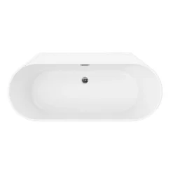 GoodHome Baignoire à double extrémités Nakina L. 180 x l. 80 cm noir