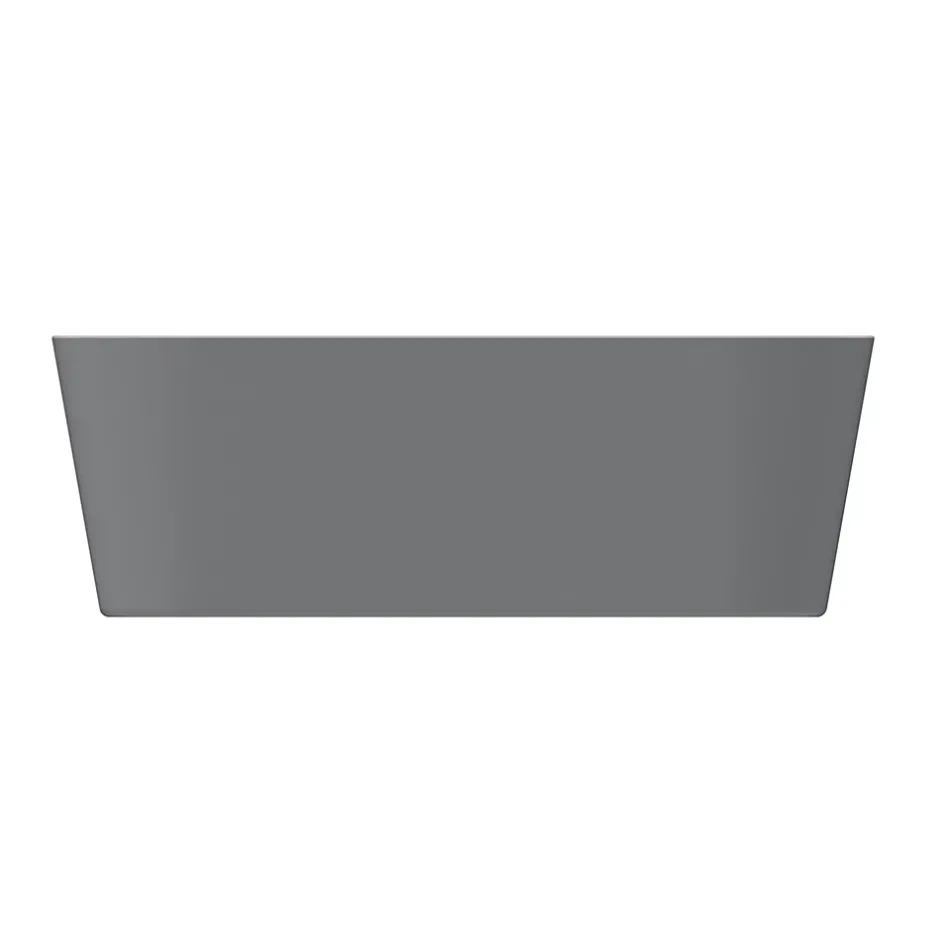 GoodHome Baignoire à double extrémités Nakina L. 180 cm x l. 80 cm gris