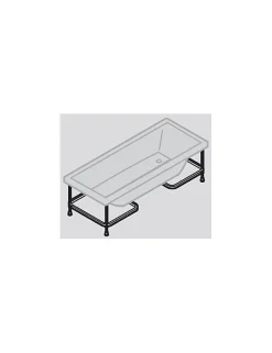 Novellini Baignoire à encastrer Calos 2.0 (avec pieds inclus) - Dimensions: 170 x 75 x 58 - 200 litres* Baignoire Droite