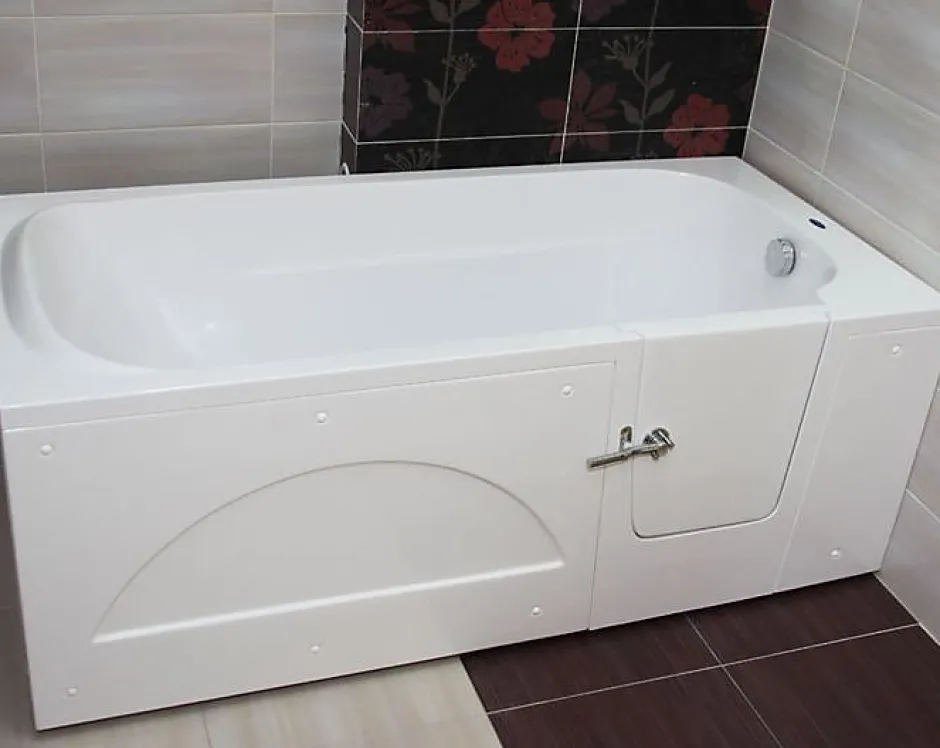 Azura Home Design Baignoire à porte EULALIE - 160cm* Baignoire À Porte