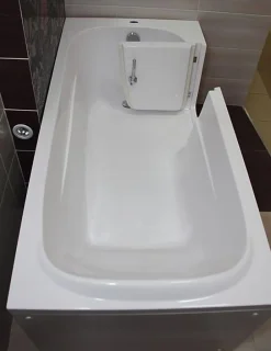 Azura Home Design Baignoire à porte EULALIE - 160cm* Baignoire À Porte